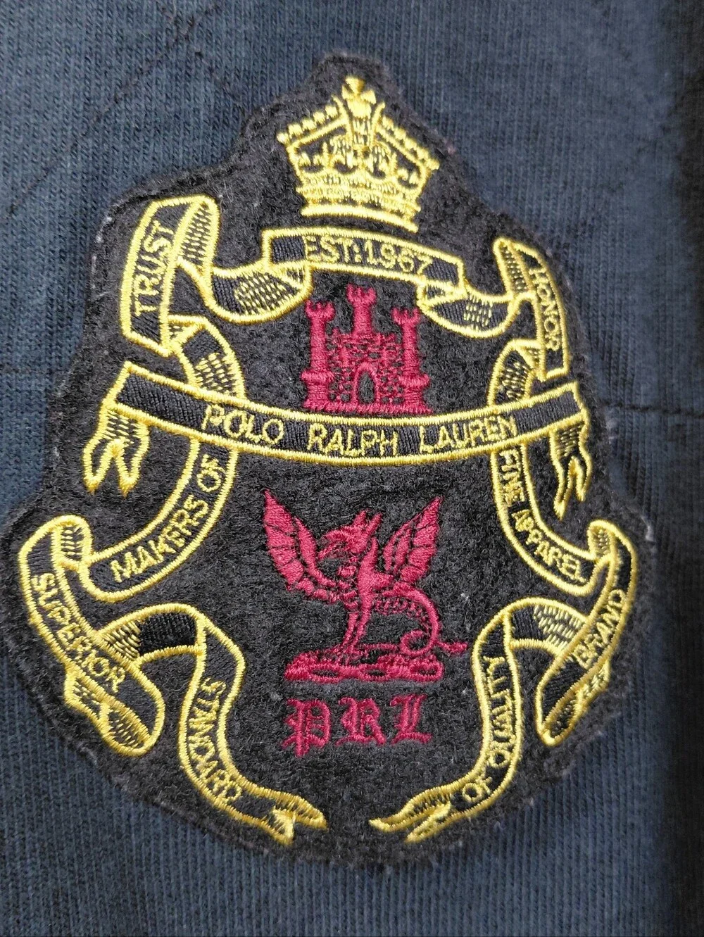 Polo Ralph Lauren Long Sleeve Polo Shirt Men's Size 5XL Big Black Red Gold
